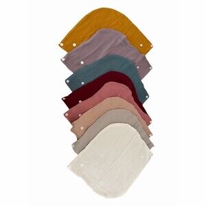 Baby Muslin Bandana Drool Bibs 8-Pack Multicolor Snap Closure Adjustable